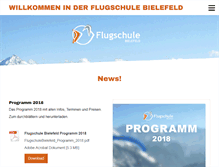 Tablet Screenshot of flugschule-bielefeld.de